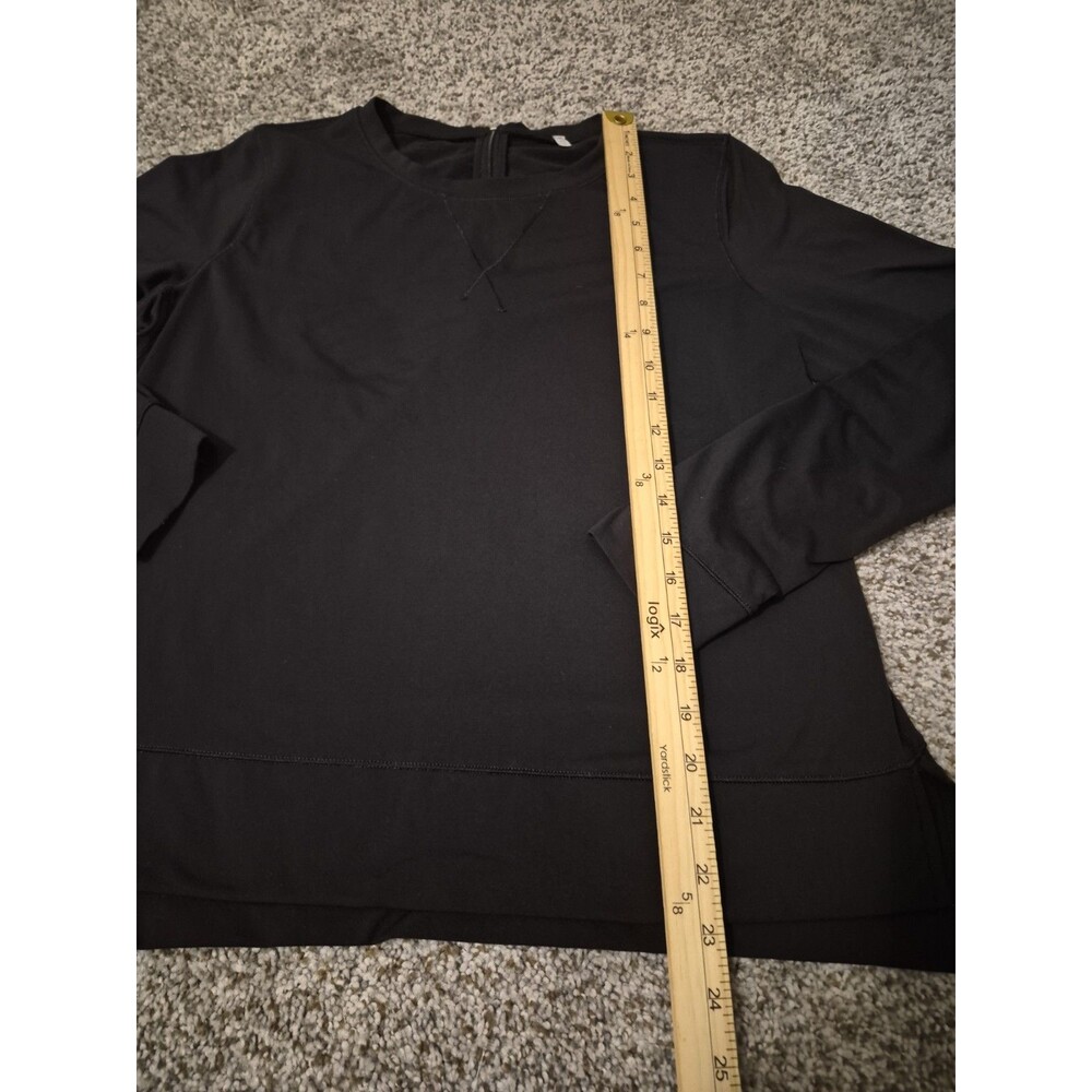 Lululemon Run : Warm Up crew Size 10 Black Rear Zip Athleisure Gorp Core - Picture 5 of 6